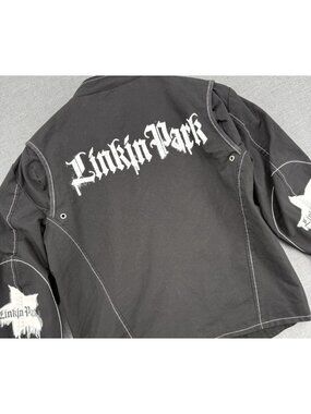 Vtg Linkin Park Official Band Merch Biker Jacket Mens S Embroidered Grunge Y2K